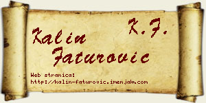 Kalin Faturović vizit kartica